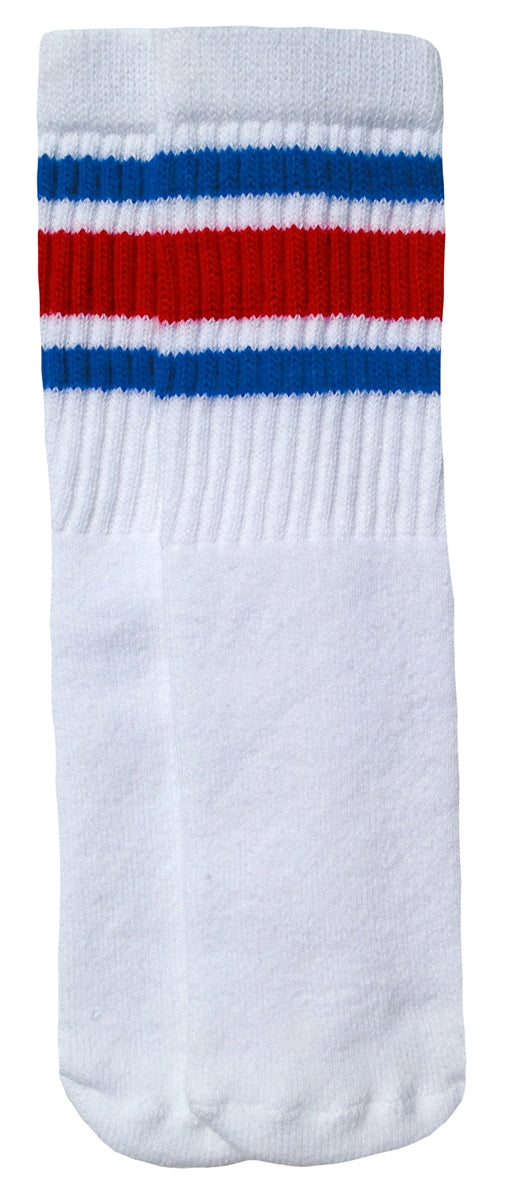Kids socks with Royal Blue-Red stripes