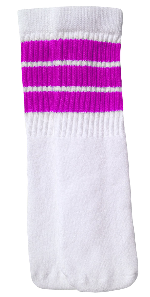 Kids socks with Hot Pink stripes
