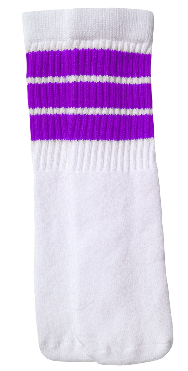 Kids socks with Purple stripes