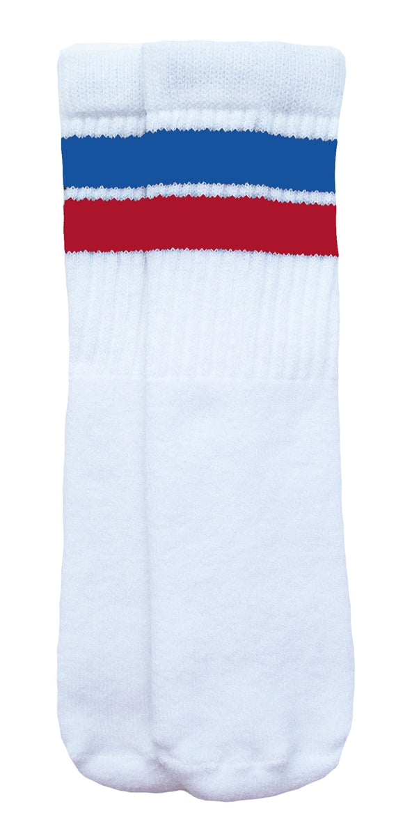 Kids socks with Royal Blue-Red stripes