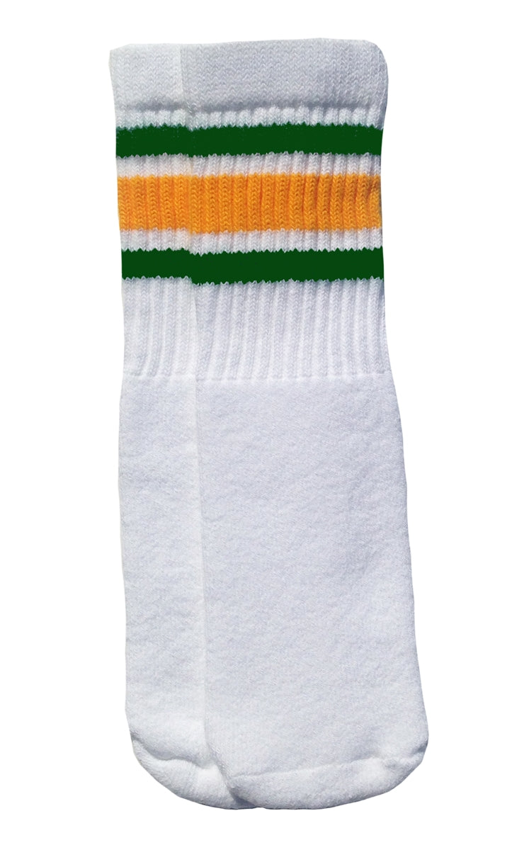 Kids socks with Green-Gold stripes