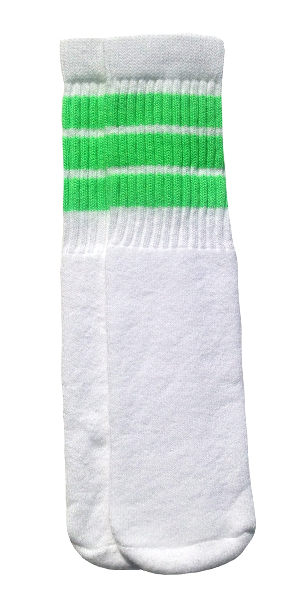 Kids socks with Neon Green stripes