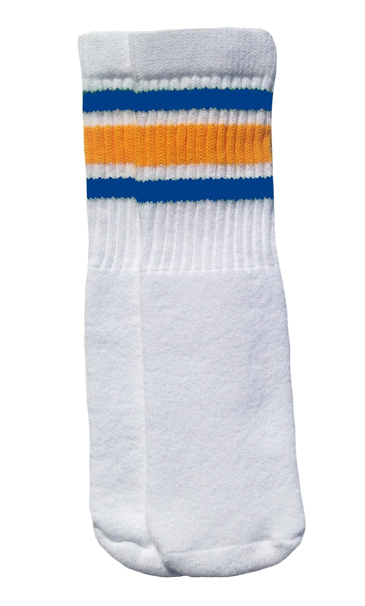 Kids socks with Royal Blue-Gold stripes