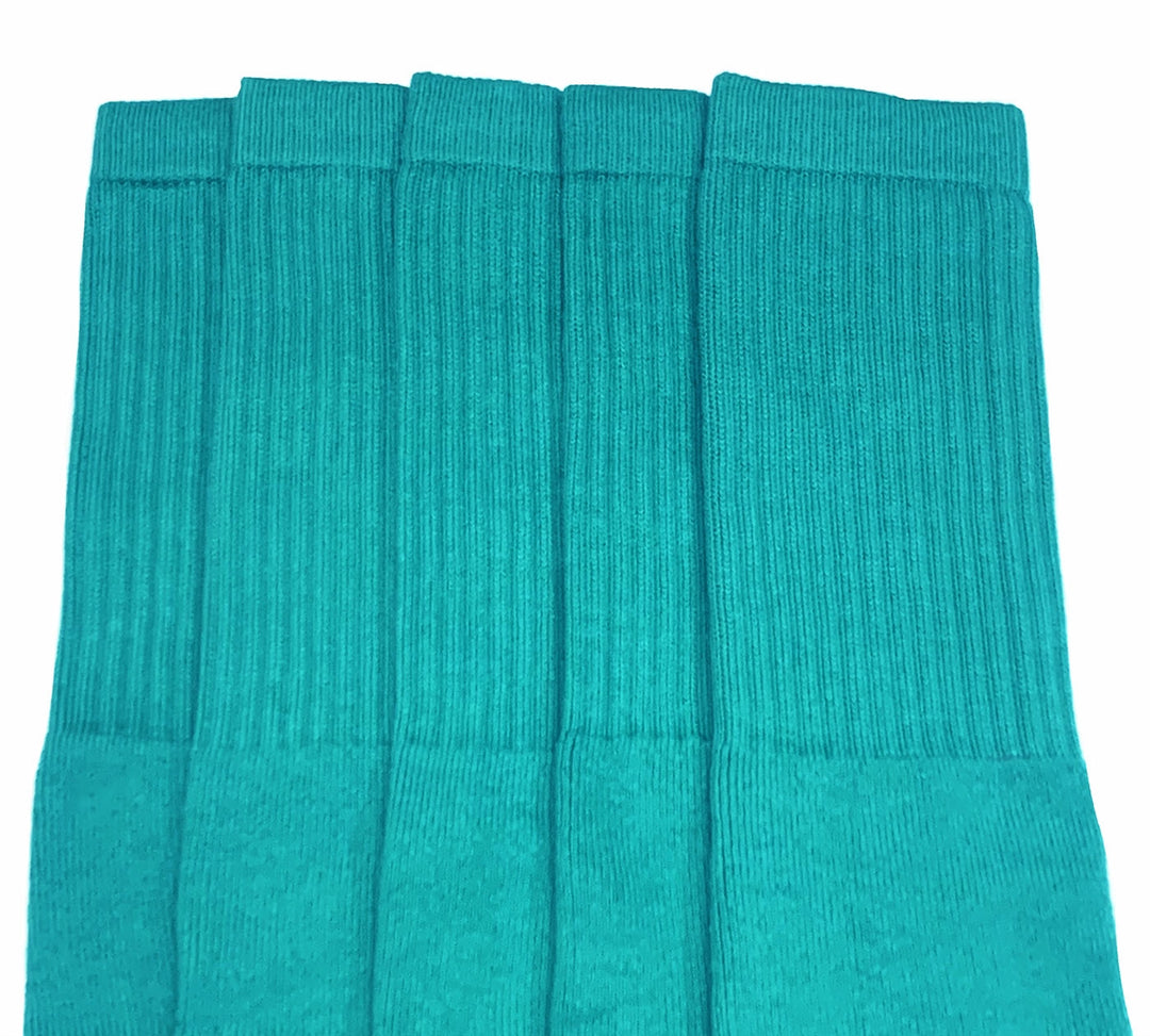 Mid calf SOLID AQUA tube socks