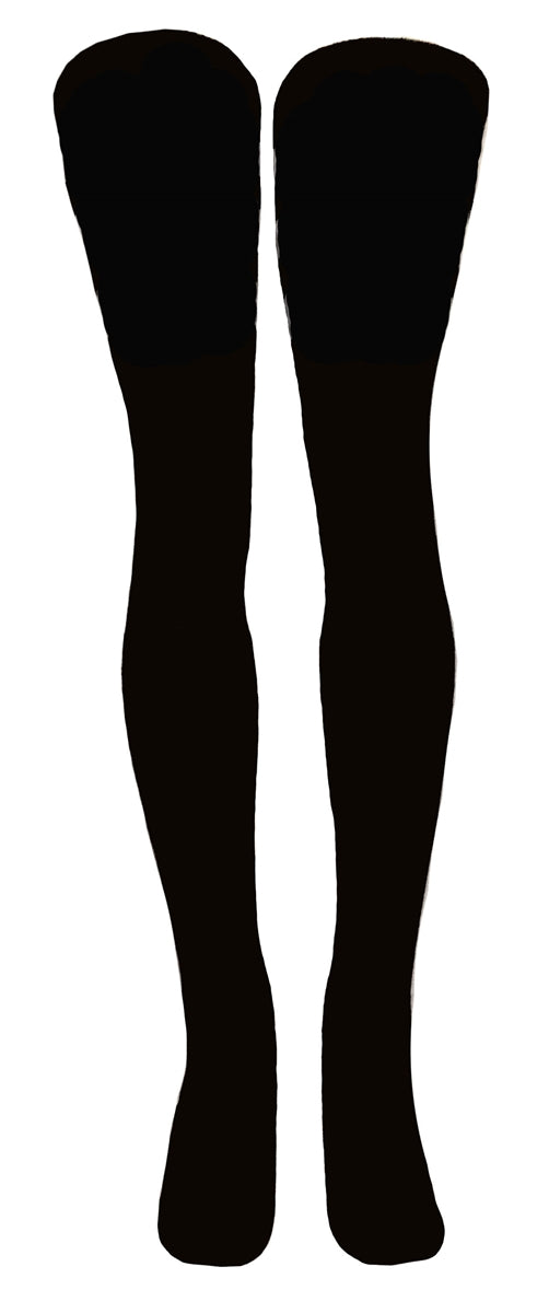 Thigh high Solid Black tube socks