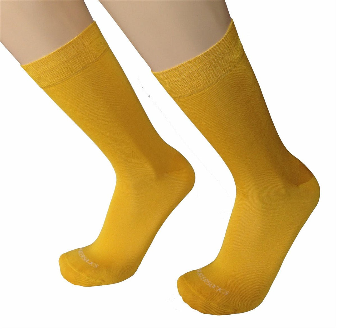 Mens Ocra Gold Italian Dress Socks - SKATERSOCKS