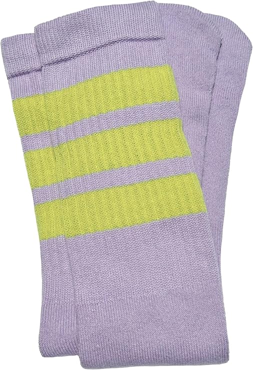 Quarter Flower tube socks with Acid stripes style 1 (Made In Italy) - SKATERSOCKS