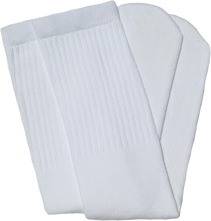 White tube socks mid calf - SKATERSOCKS