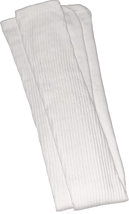 White tube socks thigh high - SKATERSOCKS